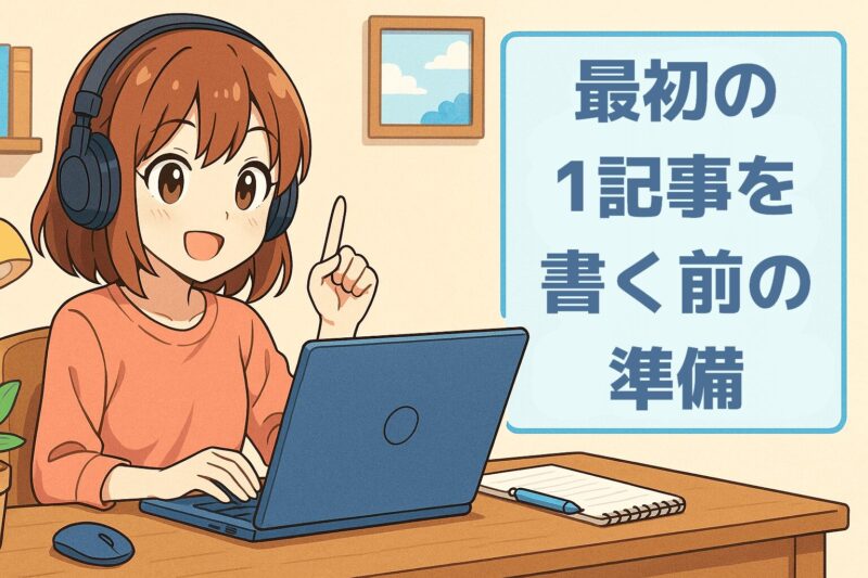 最初の1記事を書く前の準備