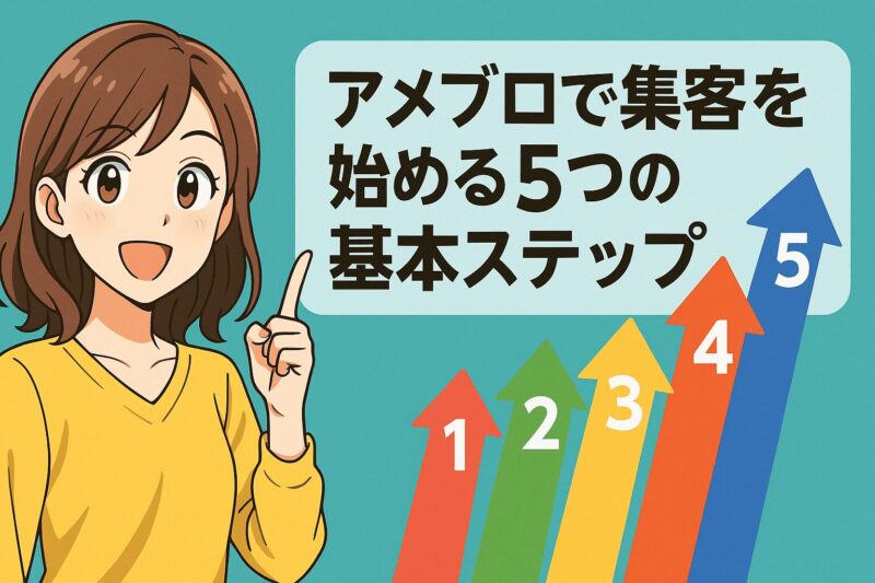 アメブロで集客を始める5つの基本ステップ
